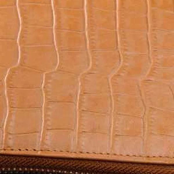 Croc-embossed leather swatch