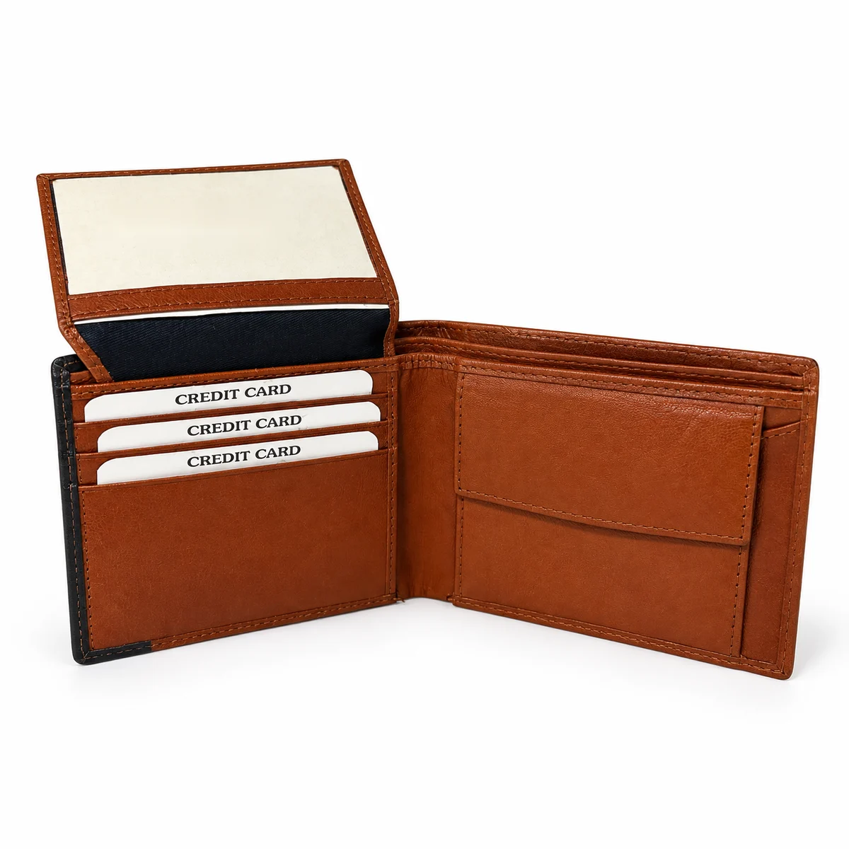 Two-Tone Coin Bifold – genuine leather, wholesale from Charlie International India